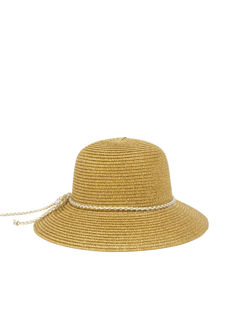 Chapeau en paille à détails